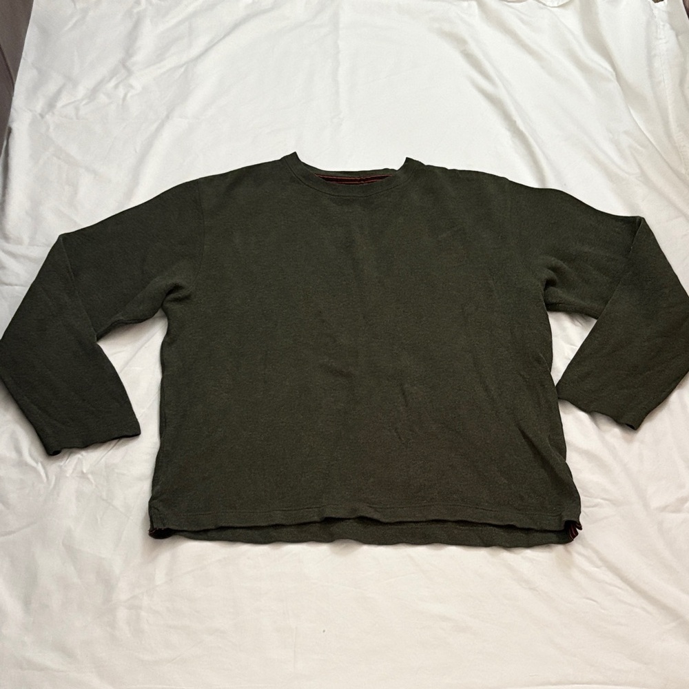 GAP Olive and Orange Trim Sweater
